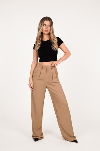 Dames pantalon camel - Laure