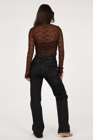 Straight leg jeans zwart - Gina
