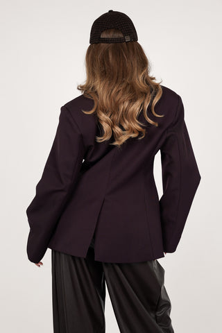 Oversize’owa marynarka Twist, fioletowa – Drew