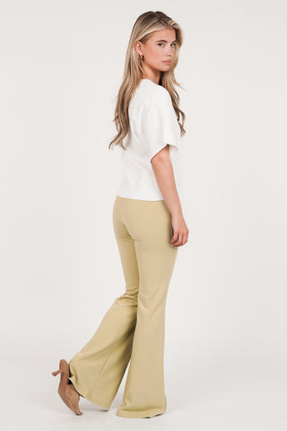 Flared pantalon met bies mint groen - Poppy