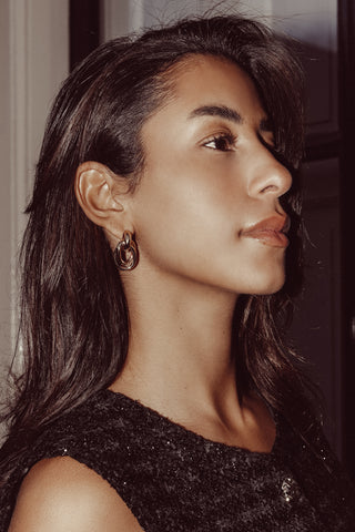 Oorstekers met 3 ringen goud - Patty