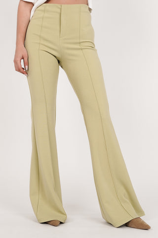 Flared pantalon met bies mint groen - Poppy