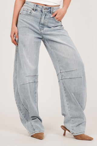 Balloon fit jeans licht blauw - Elenor