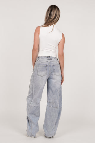 Mouwloze top met stretch wit - Cecile