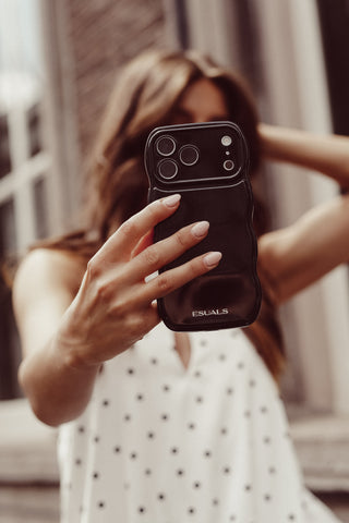 Telefoonhoesje iphone wavy zwart - Kaya
