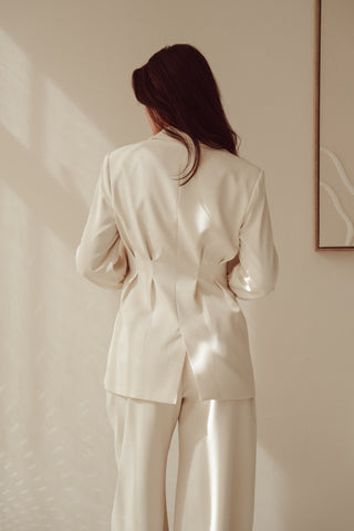 Getailleerde blazer beige - Valentina