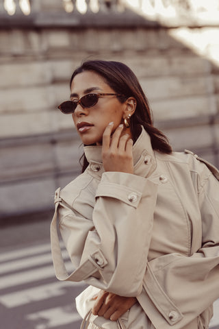 Zonnebril cat-eye luipaardprint bruin - Elina