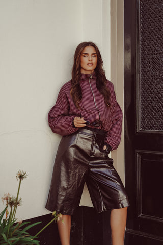 Bomberjas met print bordeaux - Mikky