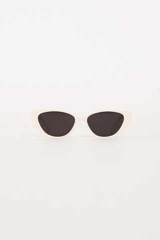 Cat eye zonnebril wit - Millie