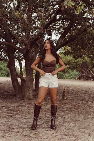 Bodysuit met cups bruin - Payton
