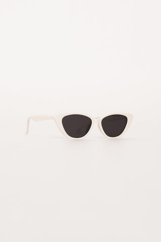 Cat eye zonnebril wit - Millie
