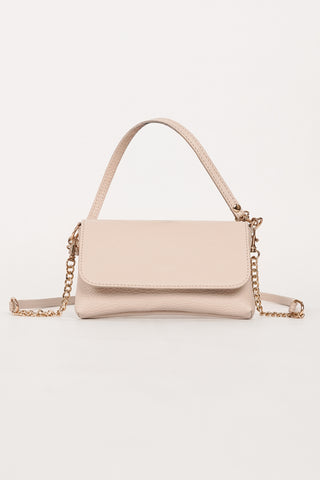 Leren clutch creme - Axelle