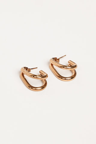 Oorhangers ovaal goud - Alix