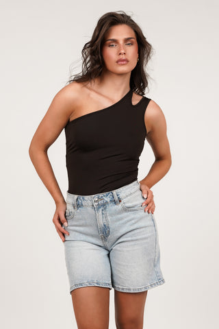 Open back bodysuit bruin - Quinty