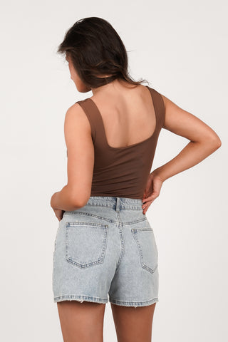 Bodysuit met studs bruin - Harper