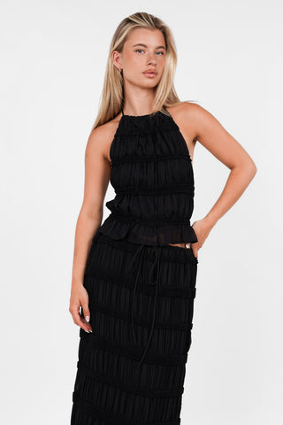 Open back top zwart - Jaimie