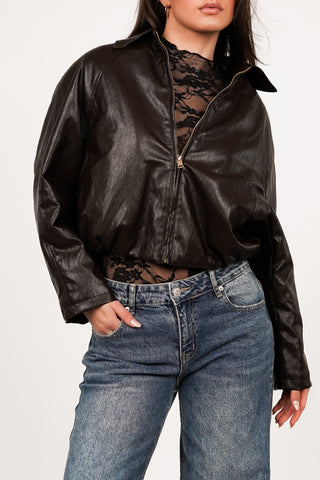 Glimmend bomberjack bruin - Cheryl