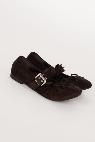 Ballerina's met gesp bruin - Payton