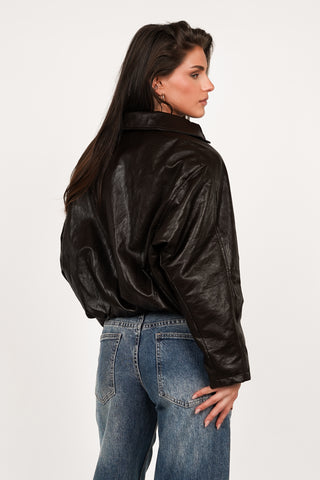 Glimmend bomberjack bruin - Cheryl