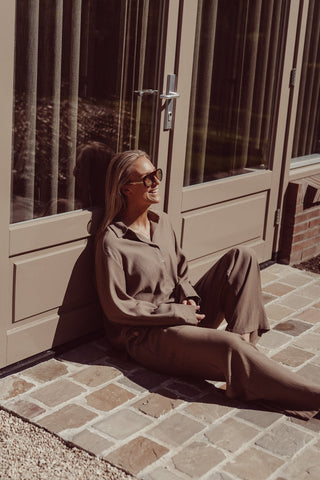 Oversized blouse dames bruin - Hunter