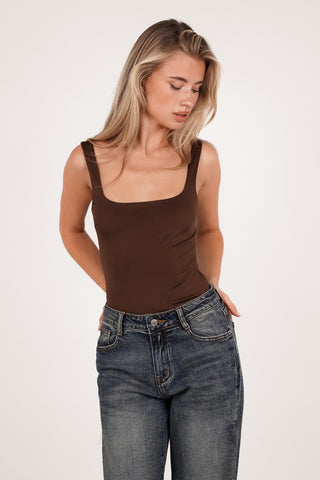 Basic bodysuit bruin - Charlotte