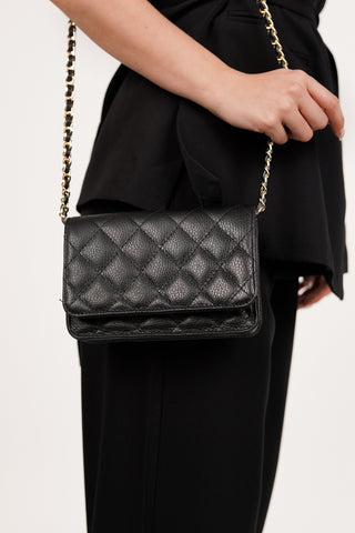 Leren crossbody tas zwart - Lyla