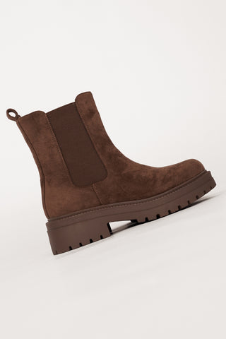 Chelsea boots suedelook mokka bruin - Regan