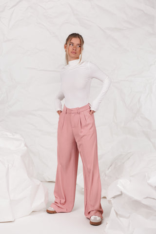 Dames pantalon roze - Laure