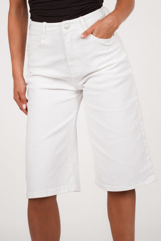Denim jort dames wit - Almira