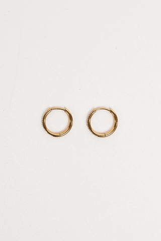 Dunne oorringen met strass goud - Kylie