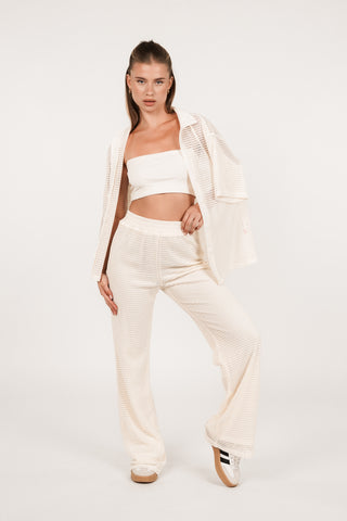Gehaakte oversized blouse wit - Kitty