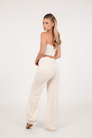 Gehaakte wijde broek wit - Hetty