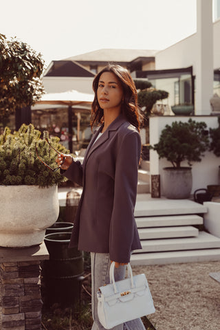 Getailleerde blazer grijs - Moon