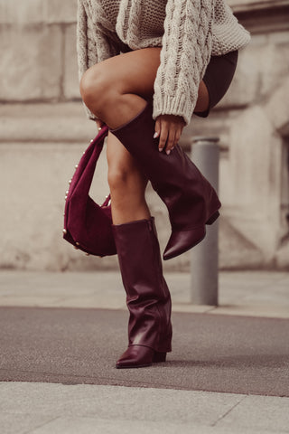 Hakken bordeaux met beenkap - Zeya