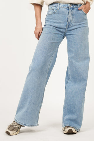 High waisted wide leg jeans blauw - Polly