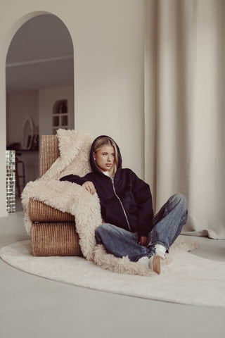 Hoodie oversized donker blauw - Alexi