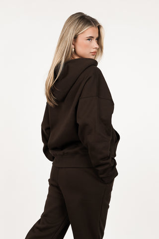 Hoodie oversized donker bruin - Alexi