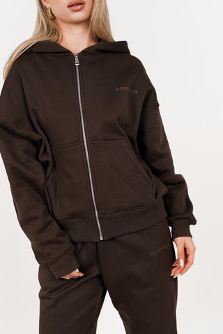 Hoodie oversized donker bruin - Alexi