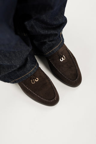 Instappers met gouden detail bruin - Kesha