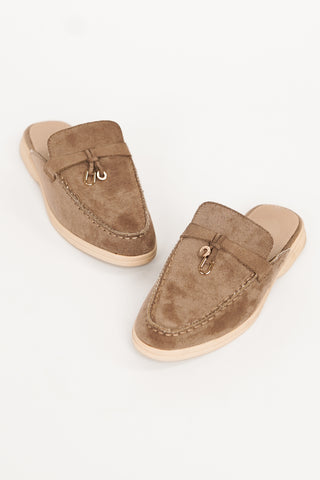 Instappers met gouden detail khaki - Kesha