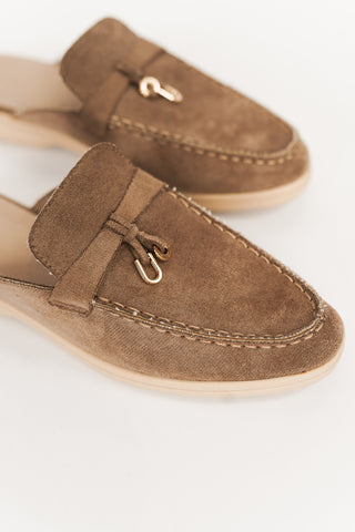 Instappers met gouden detail khaki - Kesha