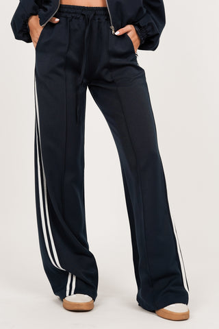 Jogger pantalon met pinstripe donker blauw - Emily