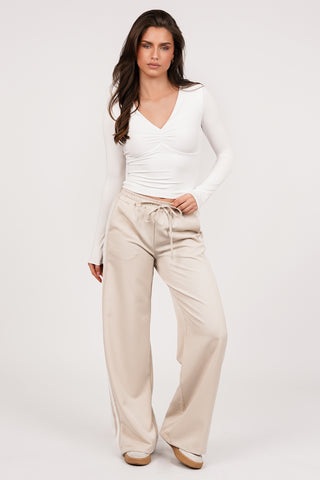 Jogger pantalon streep beige - Emily