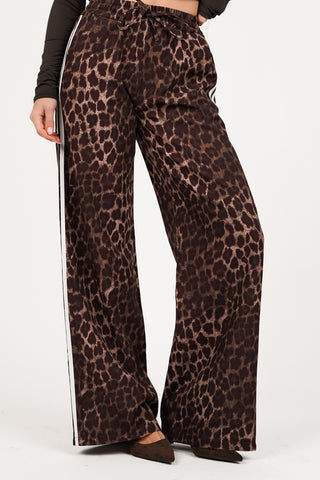 Jogger pantalon streep luipaardprint - Emily