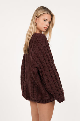 Kabeltrui oversized bordeaux - Kiki