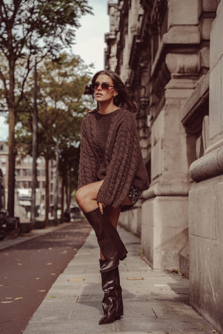 Kabeltrui oversized bruin - Kiki