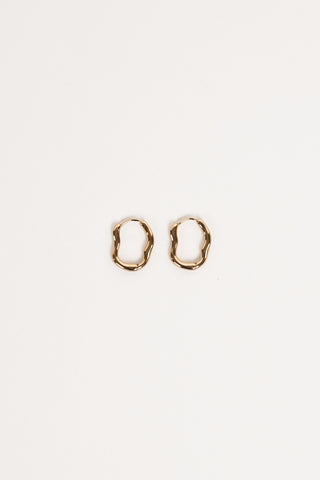 Kleine oorbellen organisch goud - Jody