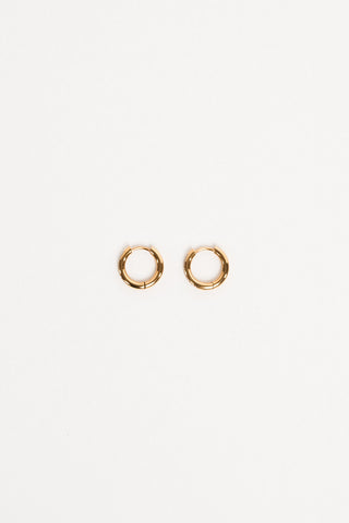 Kleine oorringen met strass goud - Leslie