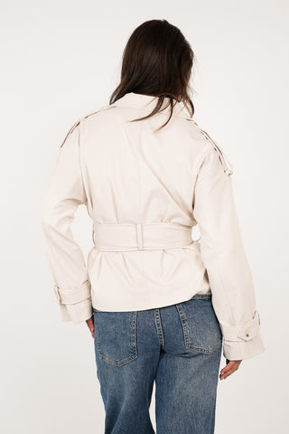 Korte trenchcoat beige - Blair