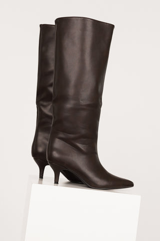 Laarzen met kitten heel bruin - Lova